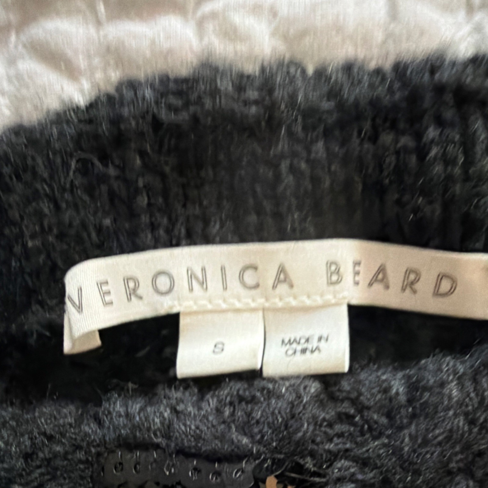 Veronica Beard Black Sequin Knit Pullover Sweater… - image 2
