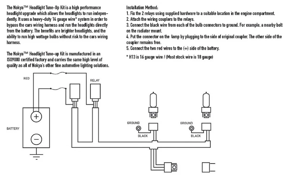 Nokya Relais- Kabel Nok9202 HB3 9005 2x Halogen Scheinwerfer Dual Beam - Bild 4 von 4
