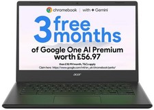Acer CB314 14" Chromebook Black / Intel Celeron / 4GB RAM / 128GB eMMc