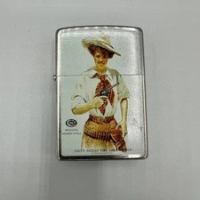 COLT "LADY HUNTER" WESTERN GIRL ZIPPO LIGHTER NEW UNFIRED SEALED