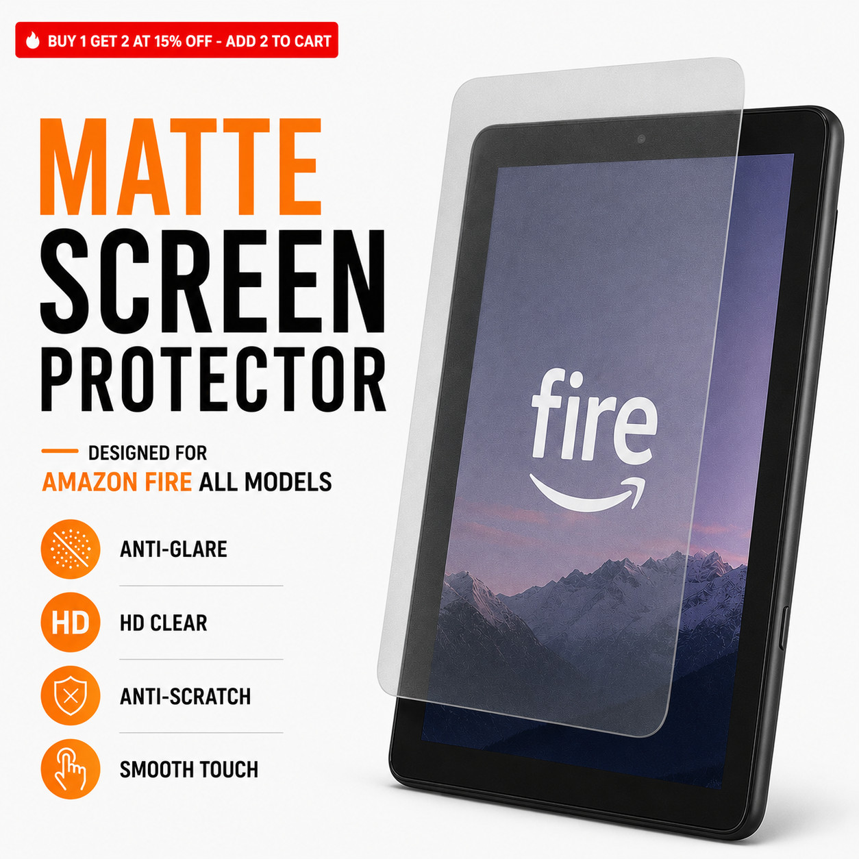 Amazon Fire tutti i modelli idrogel protezione schermo opaco antiriflesso