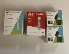 Accu-Chek Guide 100 Test Strips & 200 Lancets Bundle New Sealed