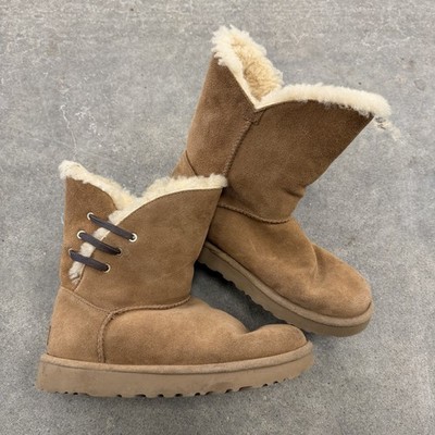 UGG Boots Constantine Womens 8 Chestnut Suede Leather Sheepskin Winter 1018629