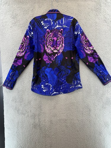 Barabas Men’s Luxury Wild Cat Design L/S Button Up Shirt Size Small NWT - Picture 14 of 21