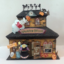 Metal Haunted House Tea Light Candle Holder Halloween Decor. Fun House