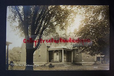Taylorville Illinois IL Postcard RPPC Photo First Methodist Church 1913 Antique