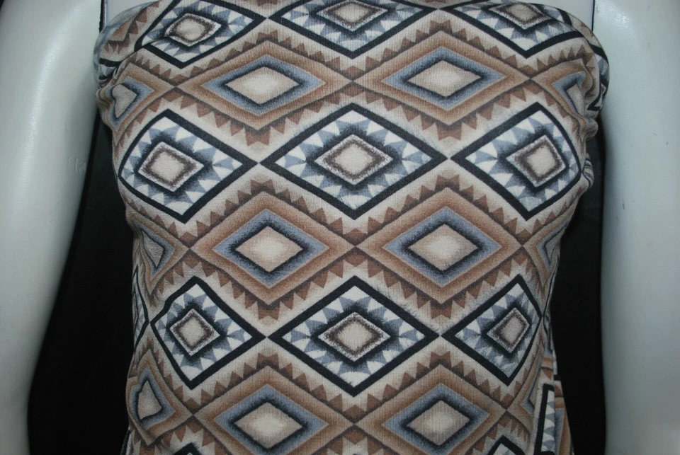 Hermosa tela tejida elástica rayón gris moca tribal combo por yarda Foto 2 de 4