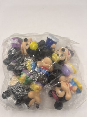 Vintage Mickey Mouse Pencil Cake Toppers Set Lot Of 10 New In Bag