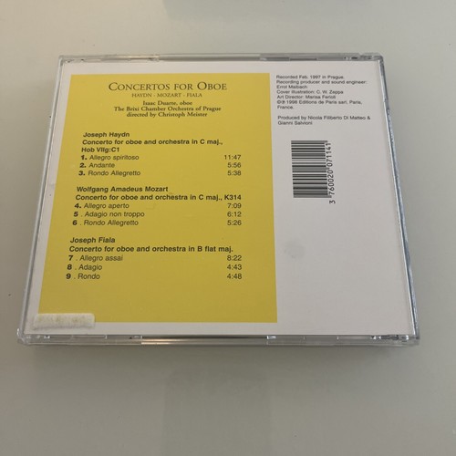 Can’t Ncertos For Oboe - Isaac Duarte Brixi Chamber Orchestra - CD Like New - Picture 2 of 5