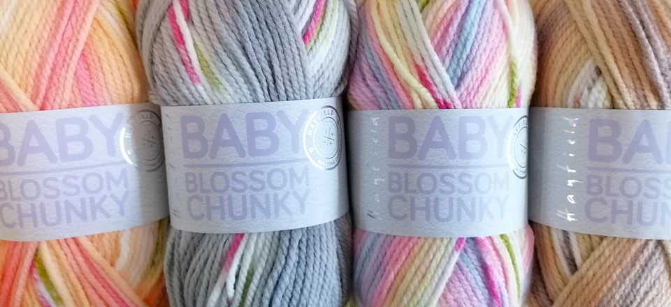 100g BALLS HAYFIELD BABY BLOSSOM CHUNKY KNITTING YARN