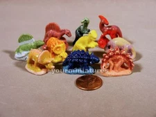 Jurassic Dinosaur Porcelain French Feves   Various Sets