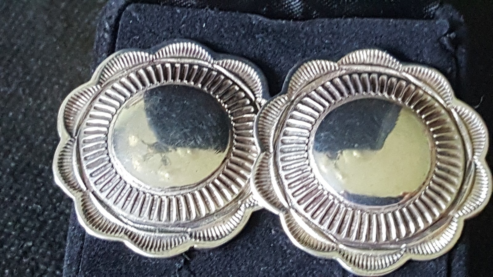 MEXICAN Design Solid Sterling Silver Earrings  BE… - image 1