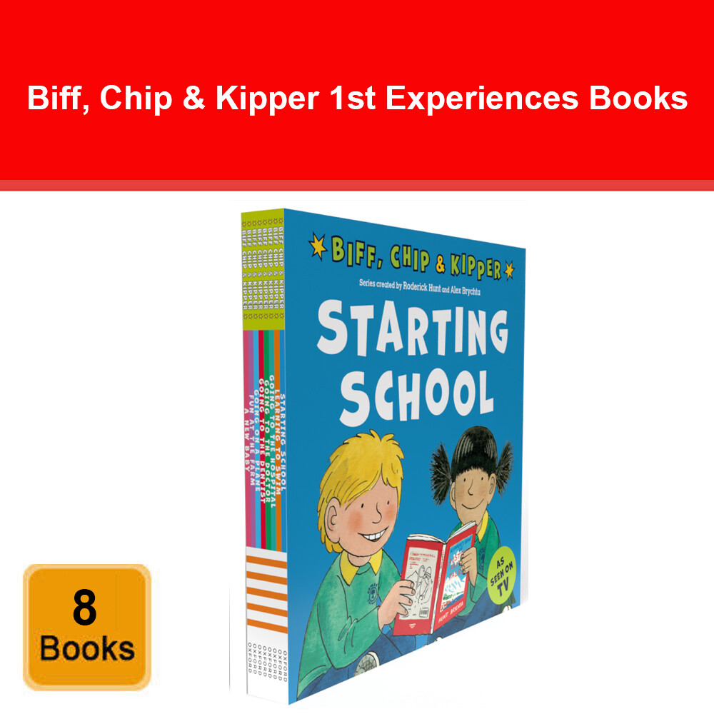 First Experiences with Biff Chip & Kipper 8 Books Collection Set | Roderick Hunt