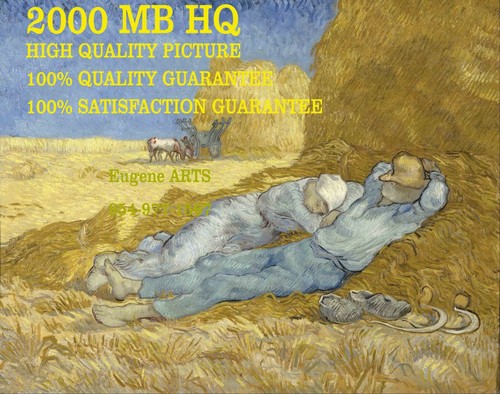 Vincent Van Gogh. Noon - Rest from Work (after Millet), Giclee Print, 300 MB HQ - 第 1/2 張圖片
