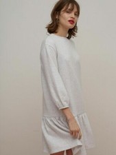 Nobody's Child Mini Smock Sweater Dress - Grey Heather - Size S