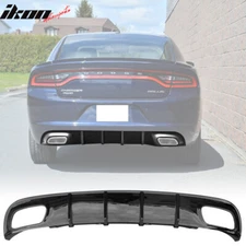 Fits 15-23 Dodge Charger V2 Style Rear Diffuser Bumper Lip Gloss Black - PP