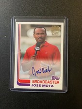 2021 Topps Archives Autograph Card Jose Mota FFA-JMO  Auto Broadcaster