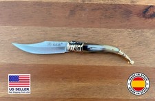 Coltello 3,5" Albacete Navaja Joker Sevillana manico corno di toro fatto a mano alta qualità
