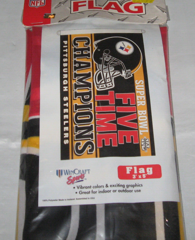 USA製 Pittsburgh Football 5 Time Champs PITTSBURGH STEELERS SUPER BOWL XL FIVE TIME CHAMPIONS 3 X 5 FLAG
