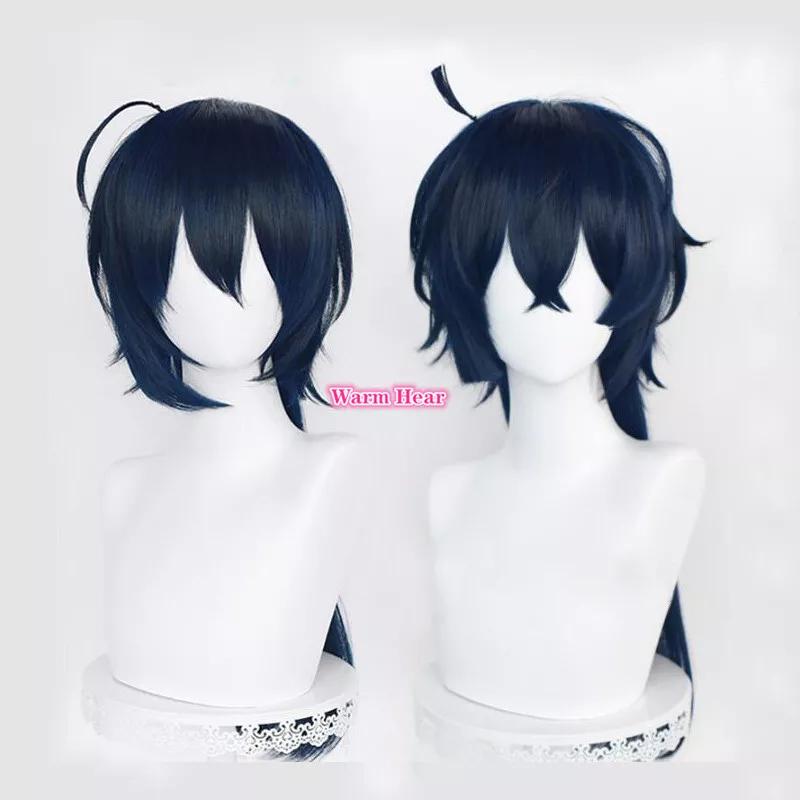 The Case Study of Vanitas Anime Vanitas Black Blue Cosplay Wig