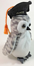 TY Original Beanie Baby Wiser Class of 99 Graduation Owl 1999