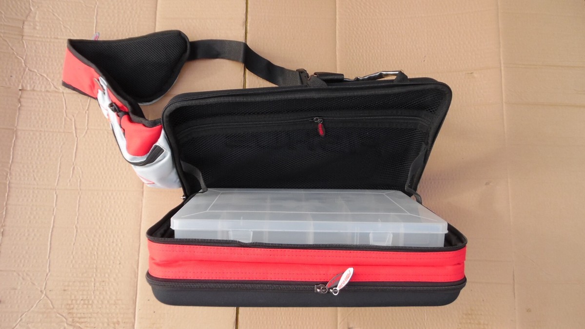 X-LARGE FISHUS Over Shoulder Tackle Bag Mit 2 Lure Boxes – Ideal Für Jerk & Shad