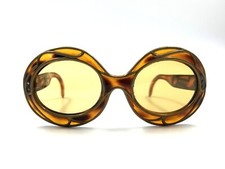 1950's Vintage Michelle Brevet Sunglasses Hand Made In France Unused Amber Mint