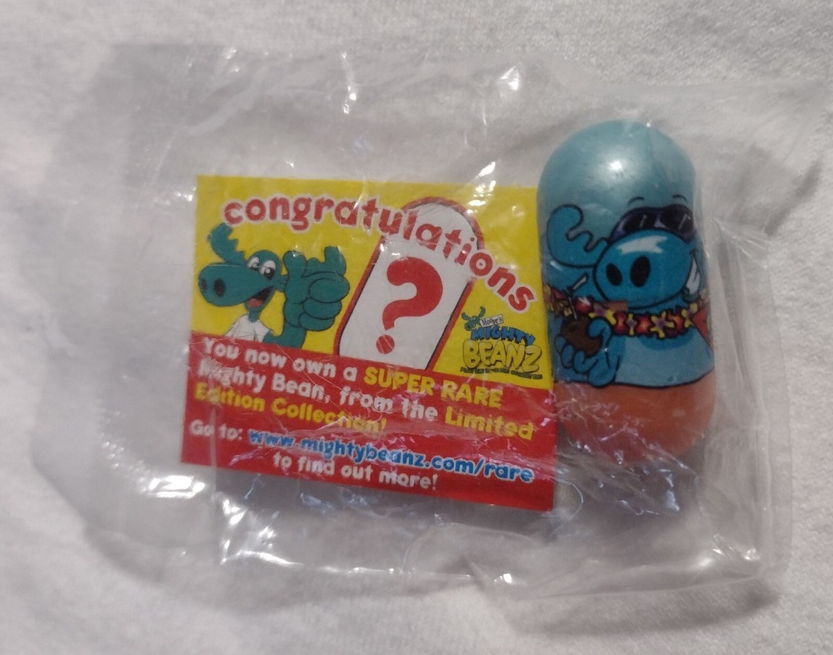 SUPER RARE SPECIAL LIMITED EDITION MIGHTY BEANZ SURFER MOOSE BEAN ONLY 1000  MADE