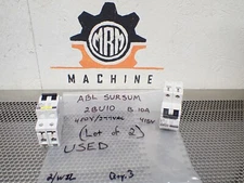 ABL SURSUM 2BU10 B 10A 480Y/277VAC 415V Circuit Breakers Used (Lot of 2)