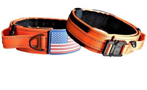 Hundehalsband mit Steuergriff Schnellverschluss Metallschnalle Schwerlast Militär... - Bild 3 von 9