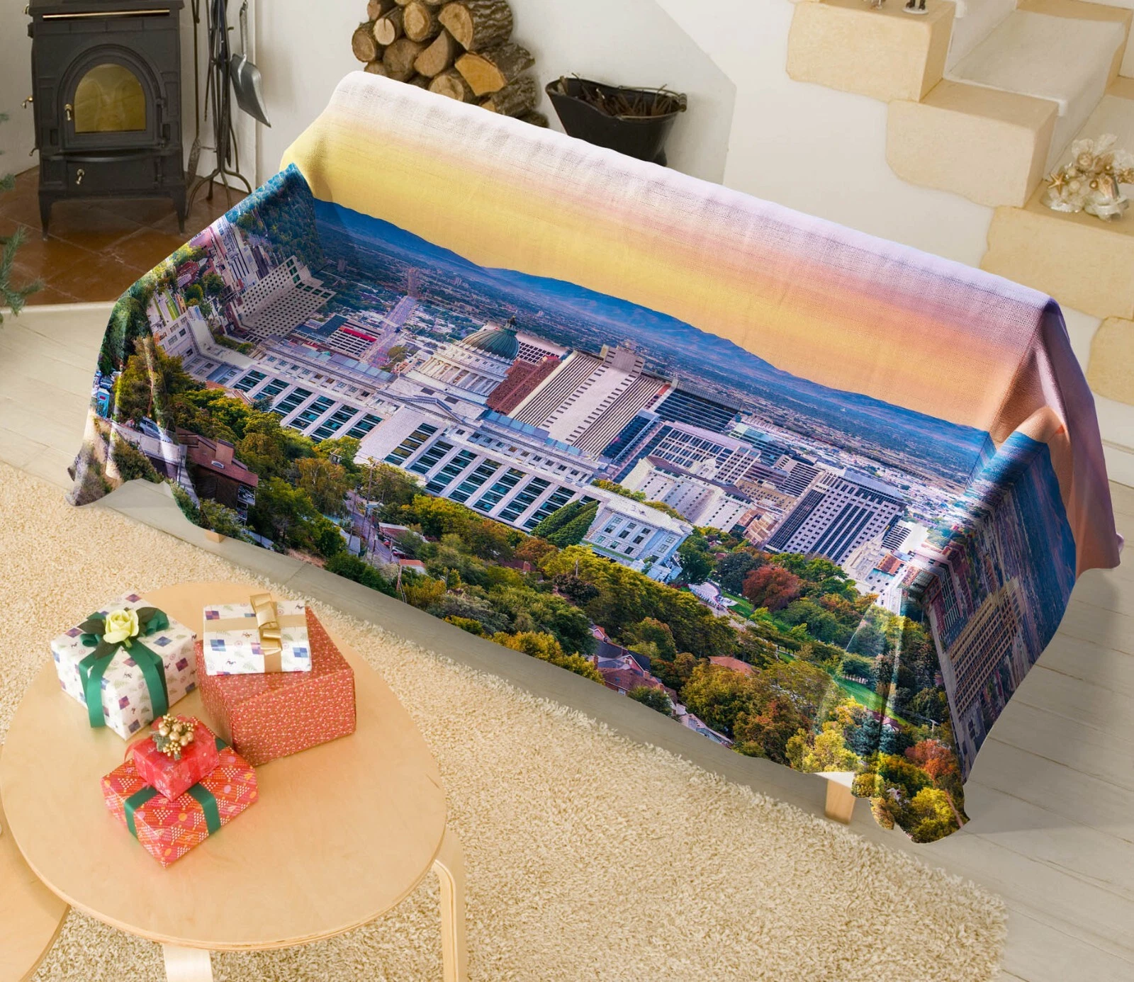 3D View City N2750 Sofa Cover High Stretch Lounge Slipcover Protector Couch Eve