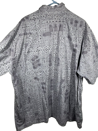 Vintage Campia Moda Hawaiian Tiki Mens Shirt Size 3XLT Purple Resort Wear Luau - Picture 4 of 5
