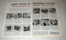 1960 Ansco Camera Ad - Cadet, Lancer-LG, Anscomark M