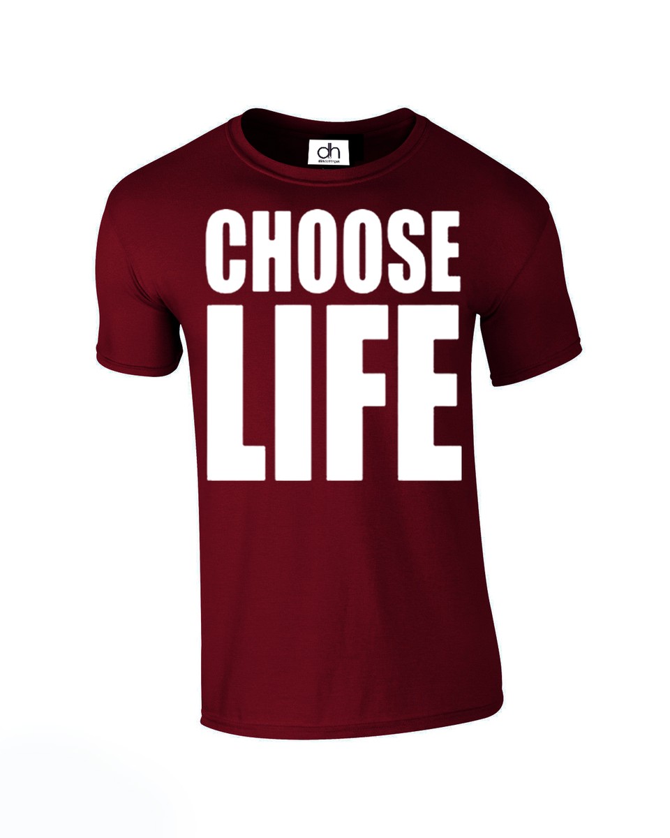 HotScamp Maglietta Donna Choose Life 80s - T-Shirt Vintage, Cotone Premium 200 Gsm, Stampa Professionale