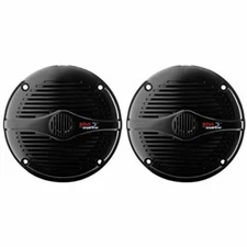 5.25" Marine Boat Speakers Pair Water Black Flush Mount 5-1/4" houseboat 2 NEW