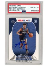 Anthony Edwards 2020-21 Panini Hoops Autograph Rookie Card #216 PSA/DNA 10