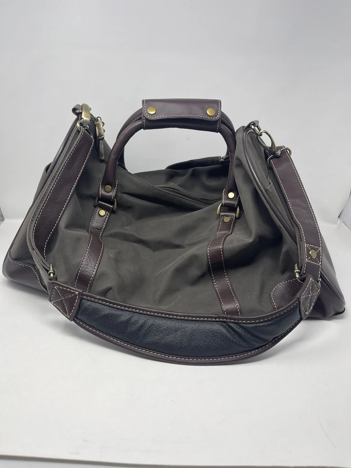 Спортивная сумка Bellino кожа и замша Glenmorangie рекламная, коричневая и темно-зеленая - Изображение 3 из 4