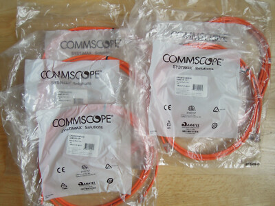Lot of 5 Commscope Orange GS8E-OR-10FT CAT 6 Hi-PoE Patch Ethernet Cable 10 Feet