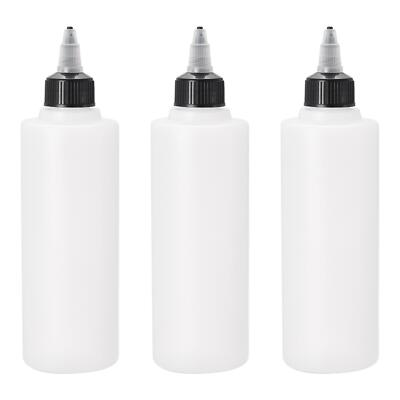 250ml Leer Druckflasche Dosierflasche mit Drehverschluss für Malen Packung mit 4