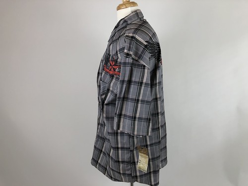 Street Rules 2XL Multicolor Plaid Short Sleeve Button-Up Men's Shirt - Picture 3 of 10