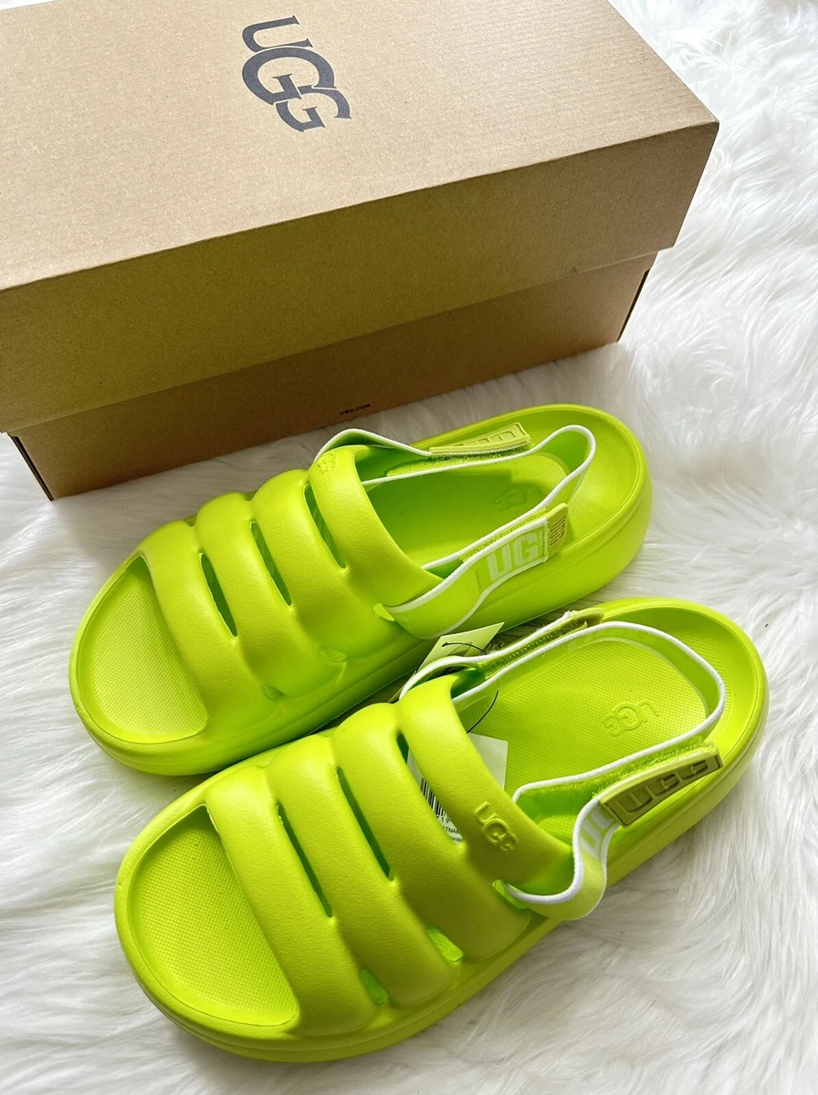 Ugg slides neon sale blue