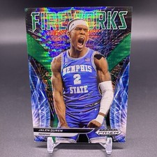 /25 🚨2022-23 Panini Prizm FIREWORKS Jalen Duren RC Detroit Pistons Green Rookie