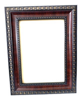 Photo Frame Size 5X7 Brown Gold Detail Glass Insert Easel Back 7-1/4x9-1/4 used