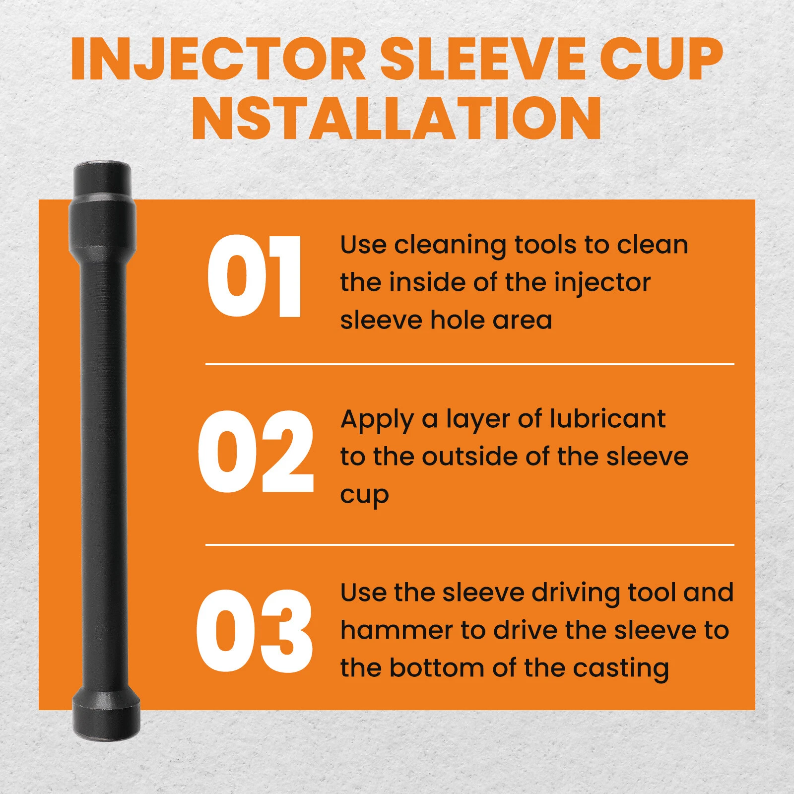 Injector Sleeve Cup Removal & Installer Tool for Caterpillar 3126 3126B C7 C9 Injector Sleeve Cup Removal & Installer Tool for Caterpillar 3126 3126B C7 C9