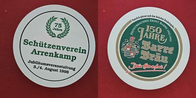 Barre Schützenverein Arrenkamp Aug. 1996 Brauerei Bierdeckel Bier