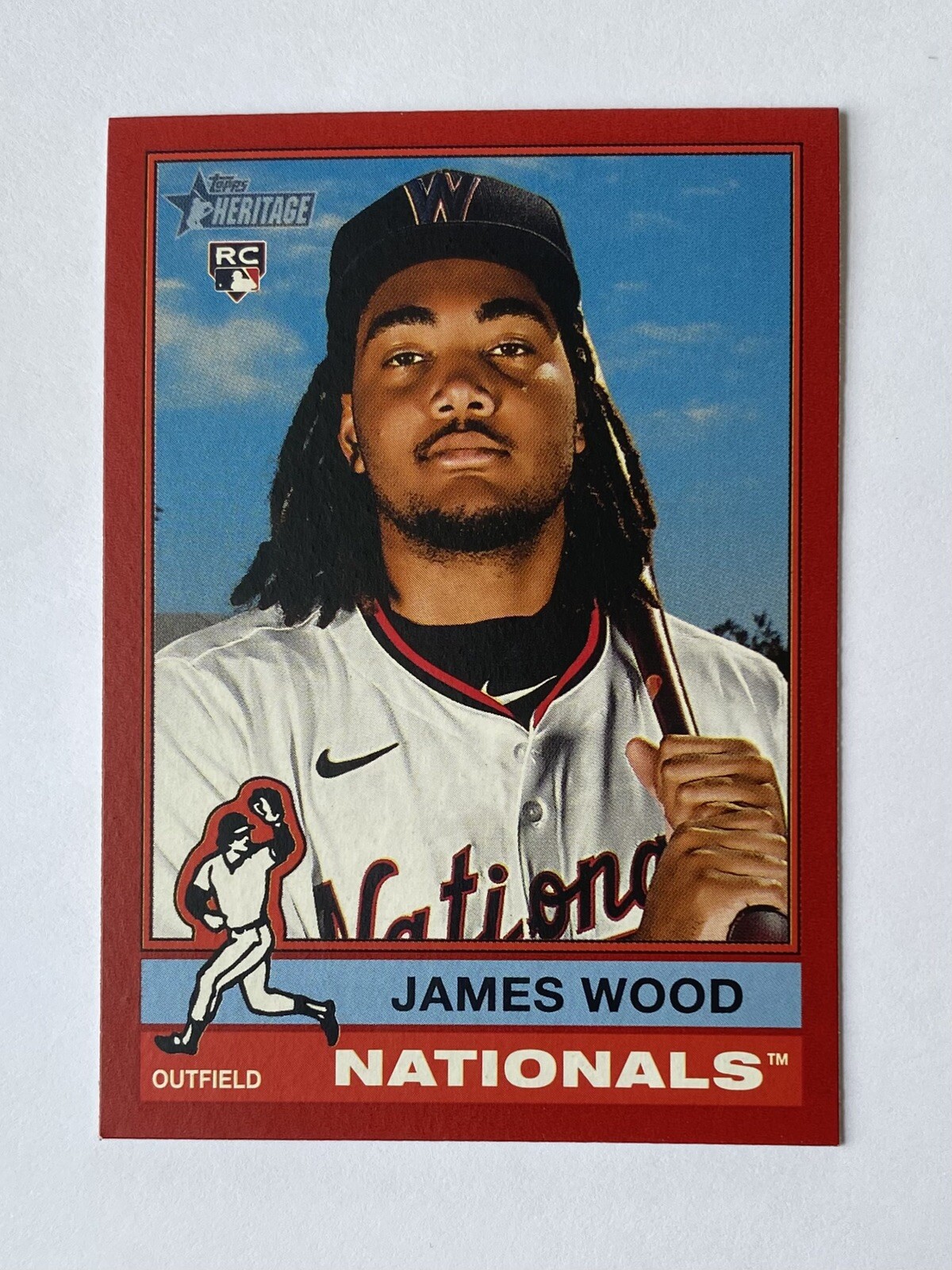 2025 Topps Heritage James Wood #231 Red Border RC Color Match