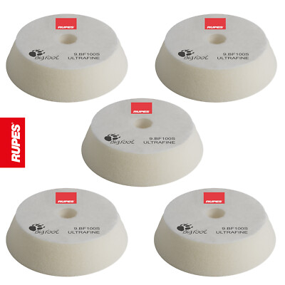 5x Rupes BigFoot Polierschwamm Polierpad Ultrafine weiß ultraweich 80-100 mm