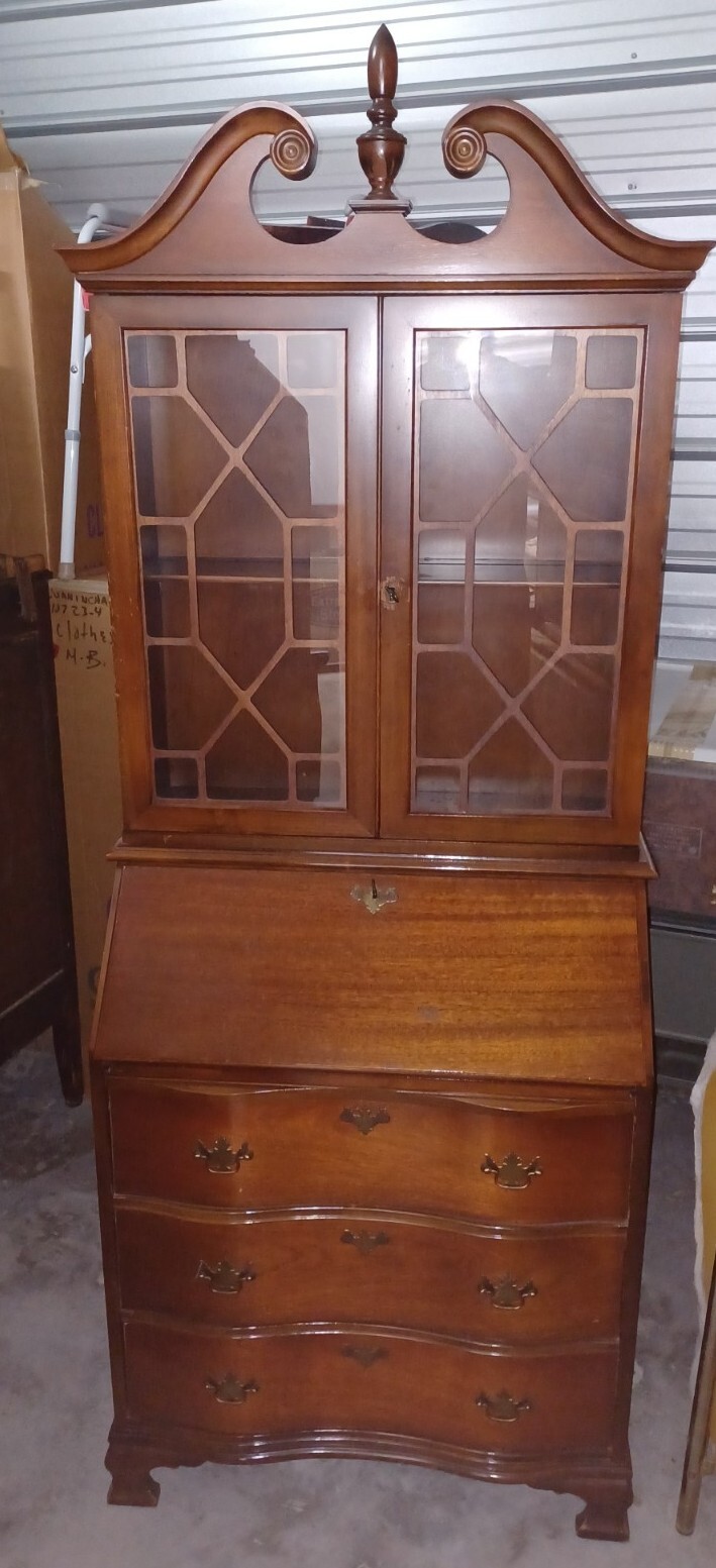 antique-cherry-wood-secretary-cabinet-ebay