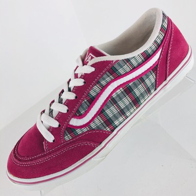 pink plaid vans