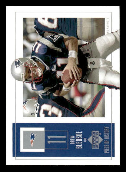 2002 UD Piece of History #57 Drew Bledsoe New England Patriots